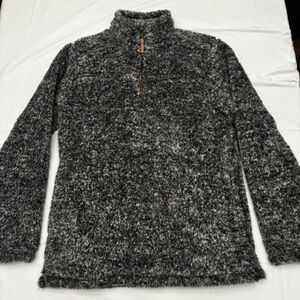 Alpine Sherpa Men’s Grey Pullover 1/4 Zip Outdoor Warm Sweater Sz Small